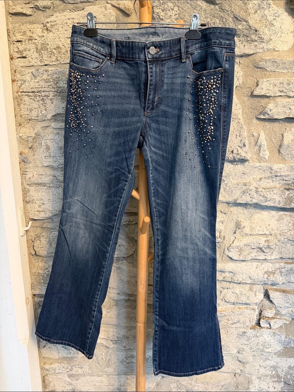 Studded Bootcut Jeans